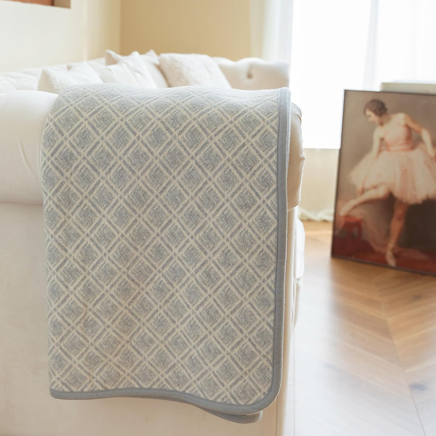 ACUSHLA Manta de lana merina, suave, cálida, gruesa, lavable, para cama grande, para camping, exteriores, viajes, para todo tipo de clima, color