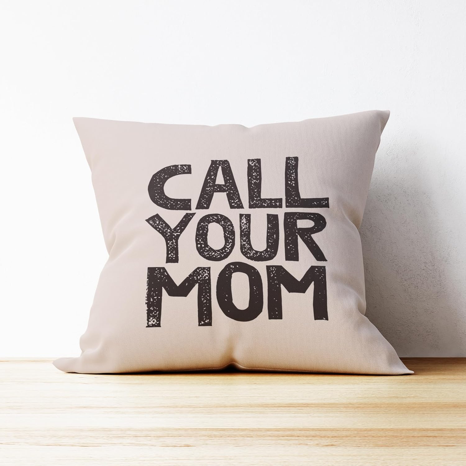 Call Your Mom – Funda de almohada divertida para hija, hijo, accesorios de dormitorio, fiesta de graduación, 18 x 18 pulgadas, funda de cojín