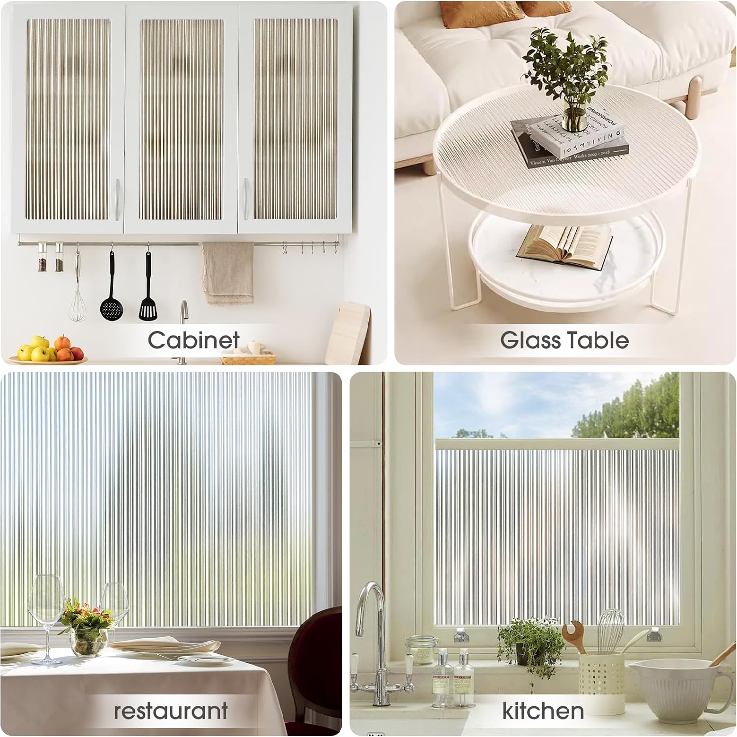Coavas Película de vidrio para ventana Película de privacidad para ventana, no adhesiva, película de privacidad para ventana, bloqueo solar, control