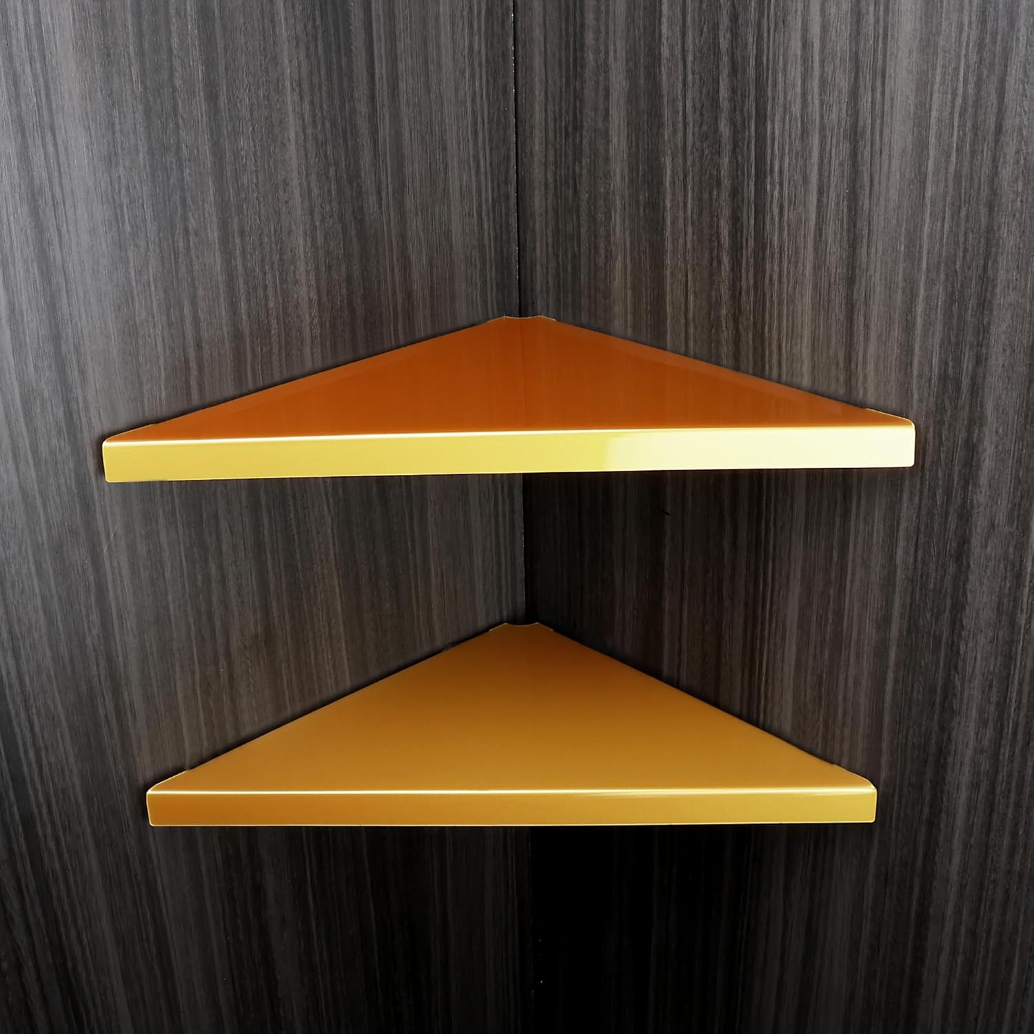 evron Estante de montaje de esquina de acrílico, estantes de esquina impermeables para almacenamiento de baño, estante de esquina de pared fácil de