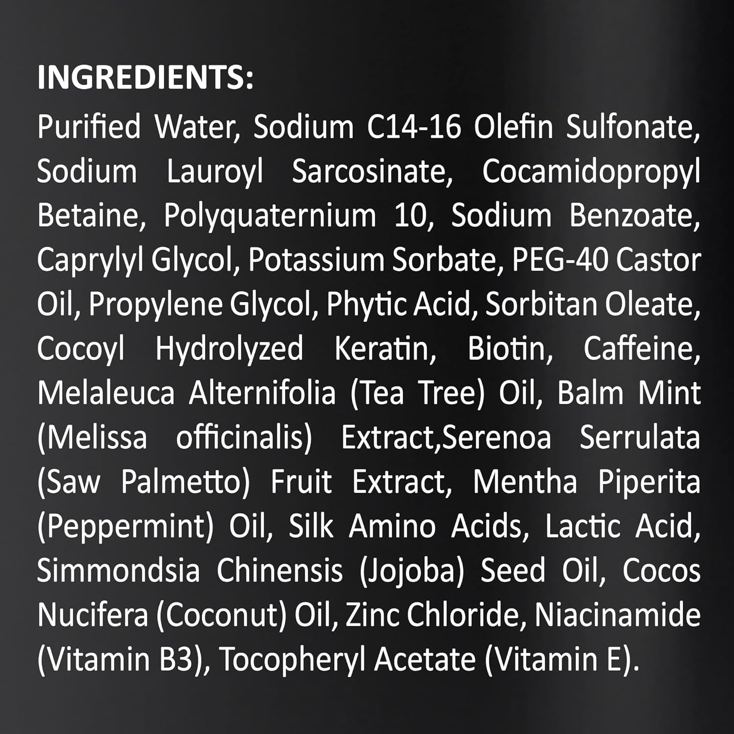 Biotin Champú y acondicionador 2 en 1 para hombres y mujeres  Espesamiento del cabello con palma enana americana, queratina, cafeína y vitamina E