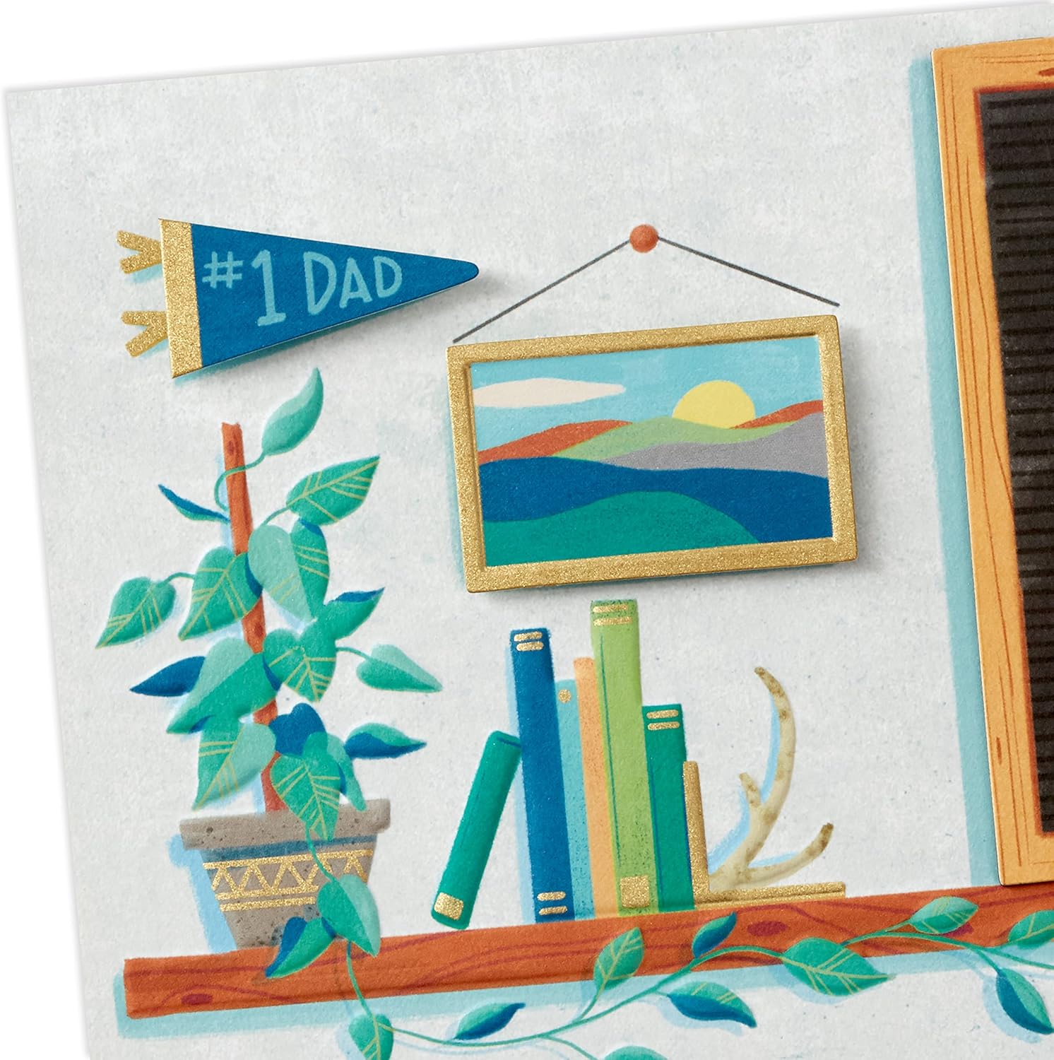 Hallmark Tarjeta del día del padre para papá de hija con imán extraíble (como padre, como hija)