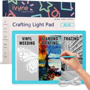 iVyne Almohadilla de luz con cable para desmalezar vinilo  Caja de luz A4 para trazar y dibujar  Tablero de luz para trazado  Caja de luz para iVyne Almohadilla de luz con cable para desmalezar vinilo  Caja de luz A4 para trazar y dibujar  Tablero de luz para trazado  Caja de luz para