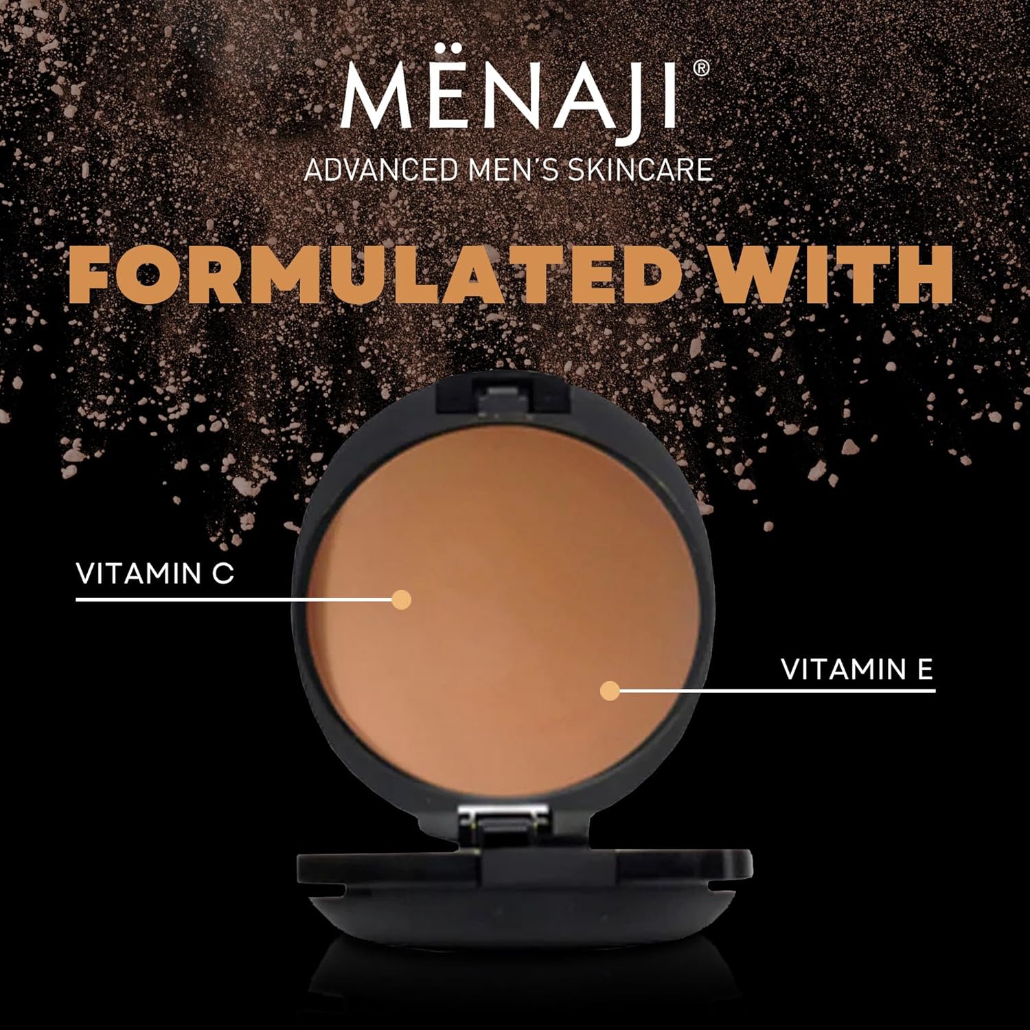 Menaji HDPV Polvo antibrillo (bronce)  Maquillaje facial antibrillo para hombres  Polvo facial de alta definición  Polvo facial agradable a la piel