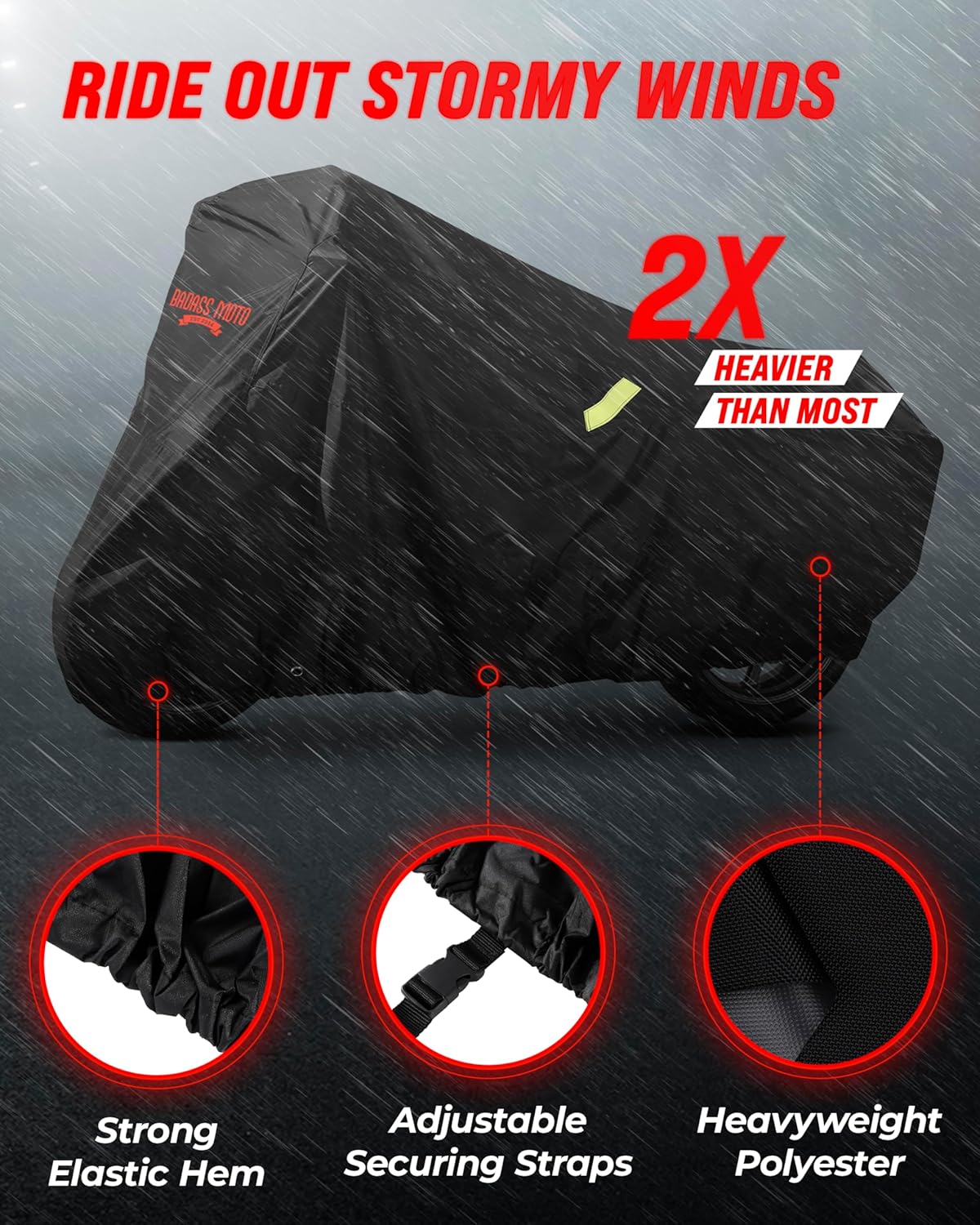Ultimate – Funda grande para motocicleta, impermeable, para exteriores, se ajusta a la carcasa superior. Para Honda Africa, V-Strom 1050 ADV, Super