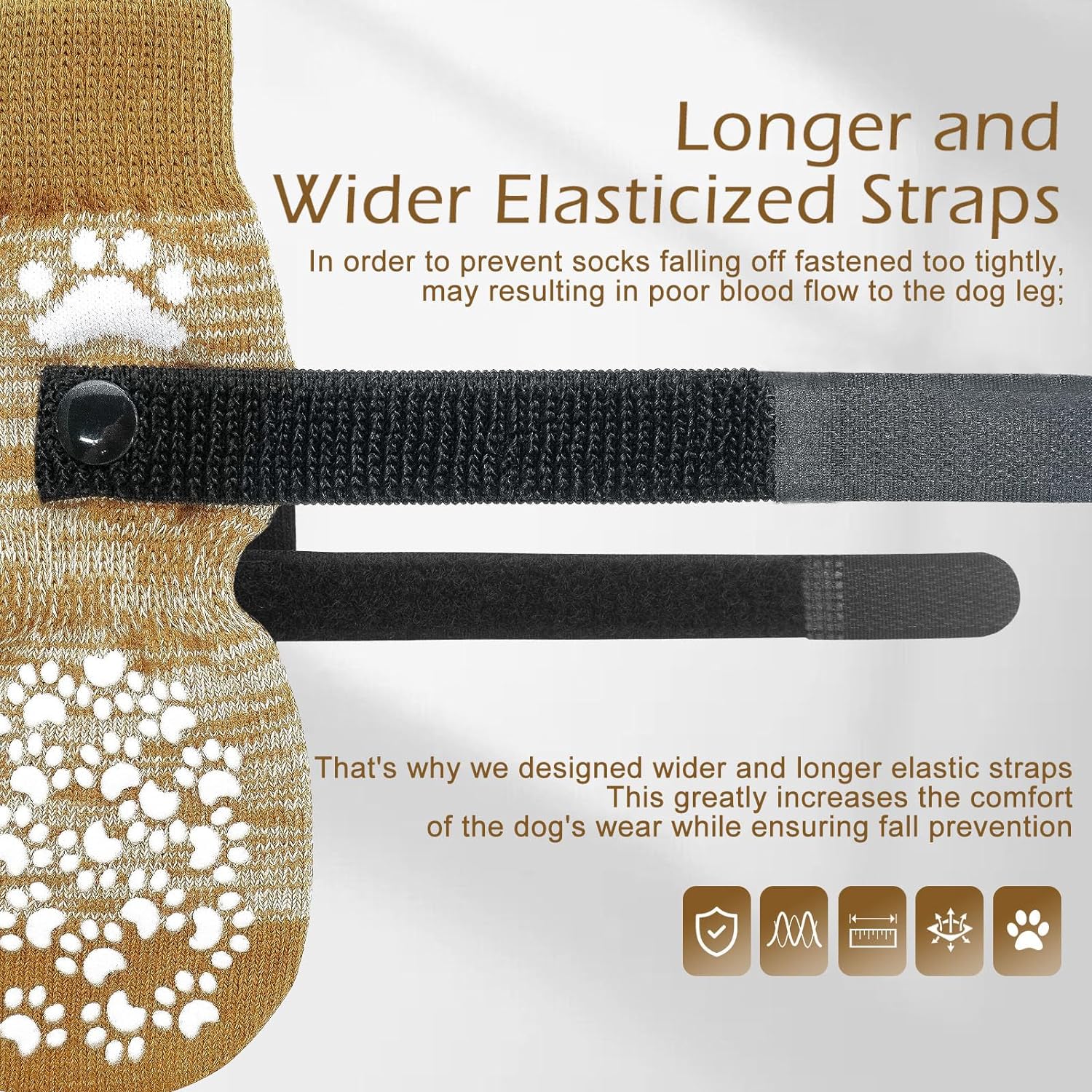 EXPAWLORER Calcetines antideslizantes para perro, agarre de doble cara, control de tracción en suelos de madera dura, zapatos para perros para