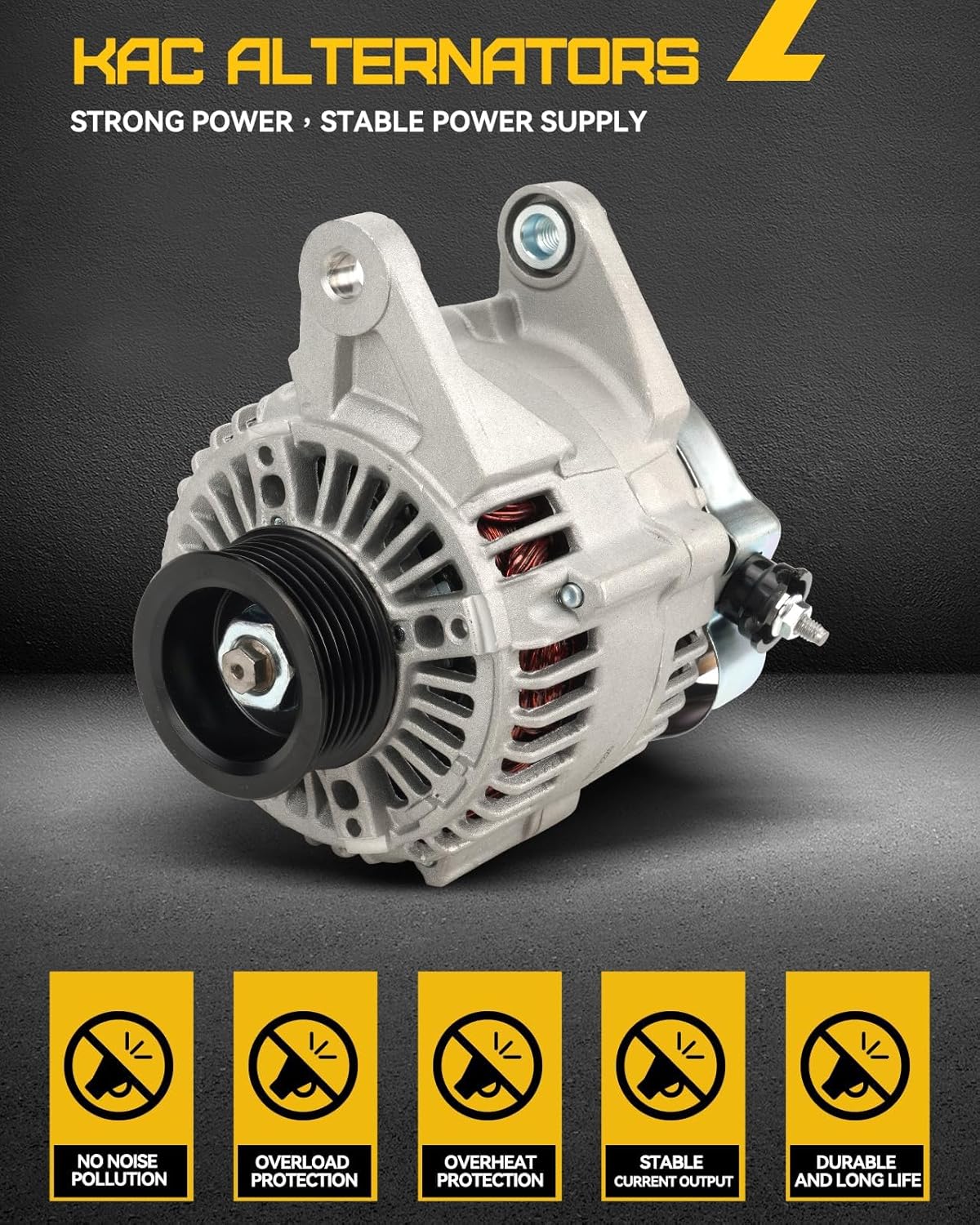 KAC Alternadores y generadores, Alternador apto para Aveo Swift 1.6L 2004-2008,Wave 2005-2008,Alternador automotriz reemplazar 8483N3P