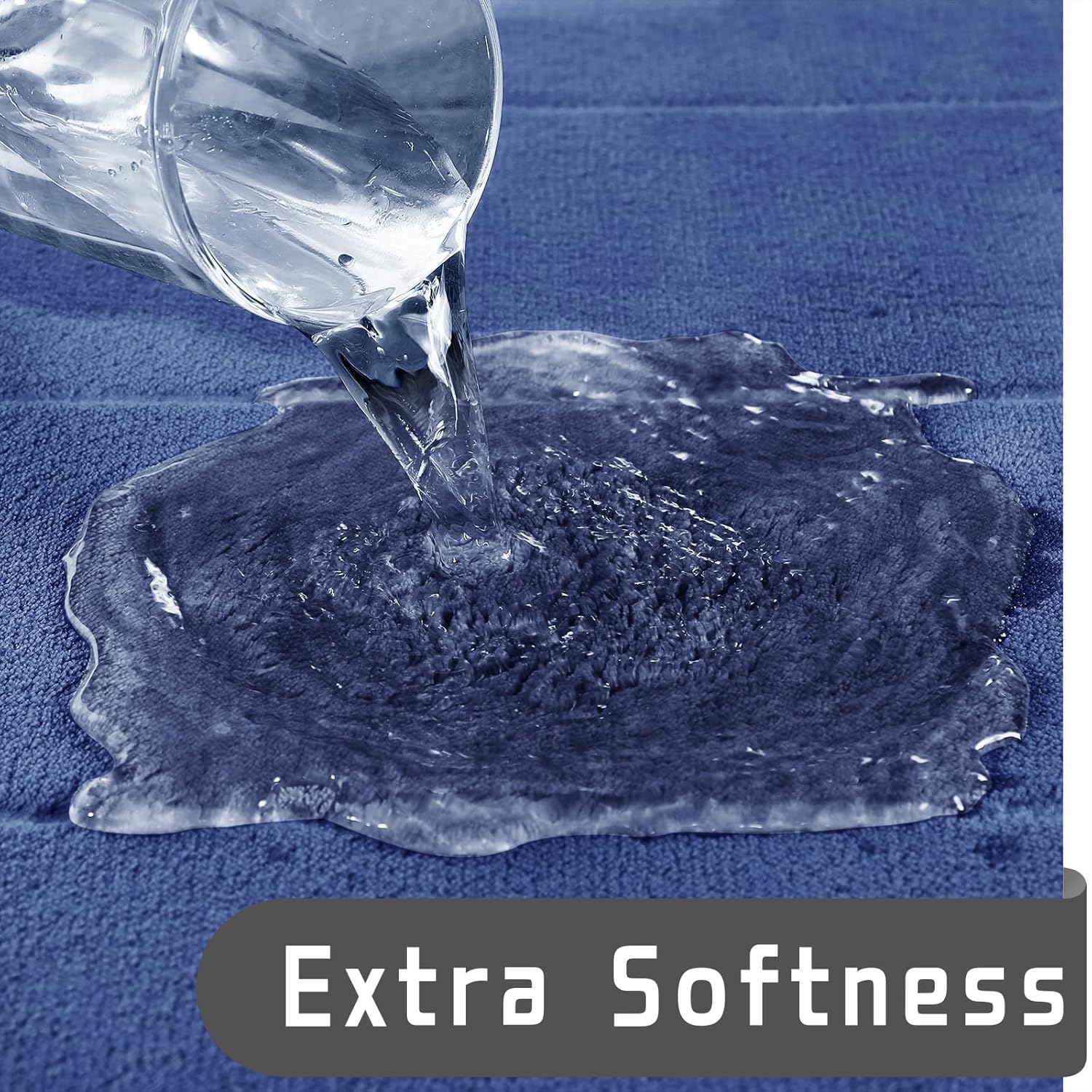 Yimobra – Juego de 2 alfombras de baño de espuma viscoelástica, en forma de U para inodoro, absorción de agua, antideslizantes, gruesas, secado