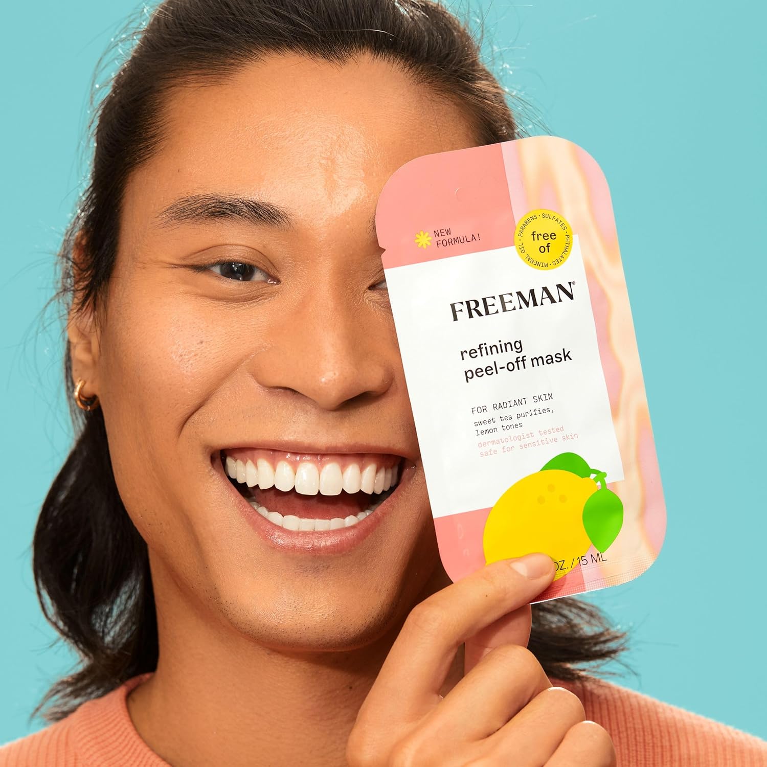Freeman Paquete variado de mascarillas faciales, juego de mascarillas faciales despegables y arcilla, limpieza de poros, iluminadora y calmante para