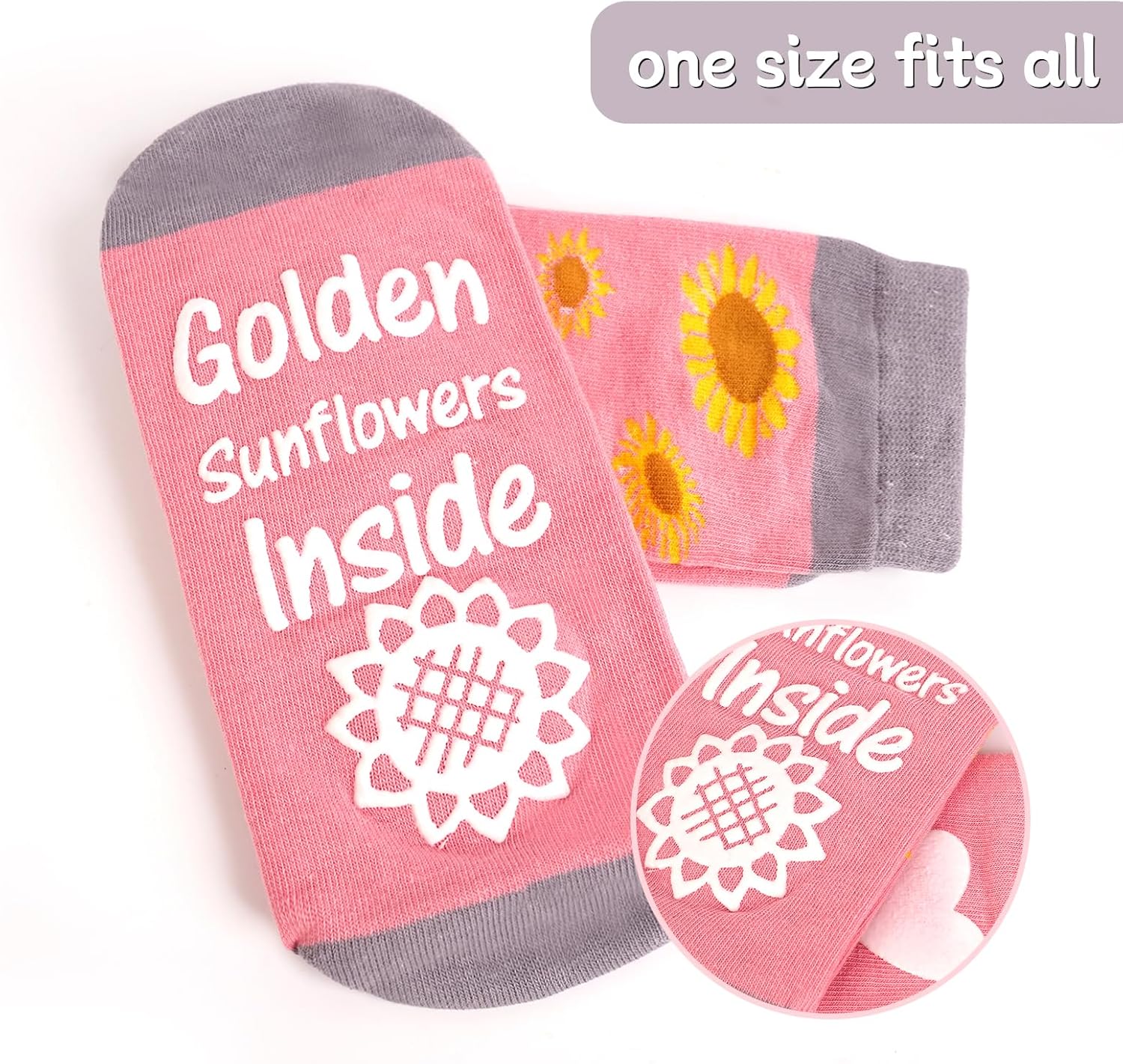 Mason Life Regalos de girasol, regalos de girasol para mujer, tazas de vidrio con tapas y pajitas, taza de girasol y calcetines divertidos, taza de