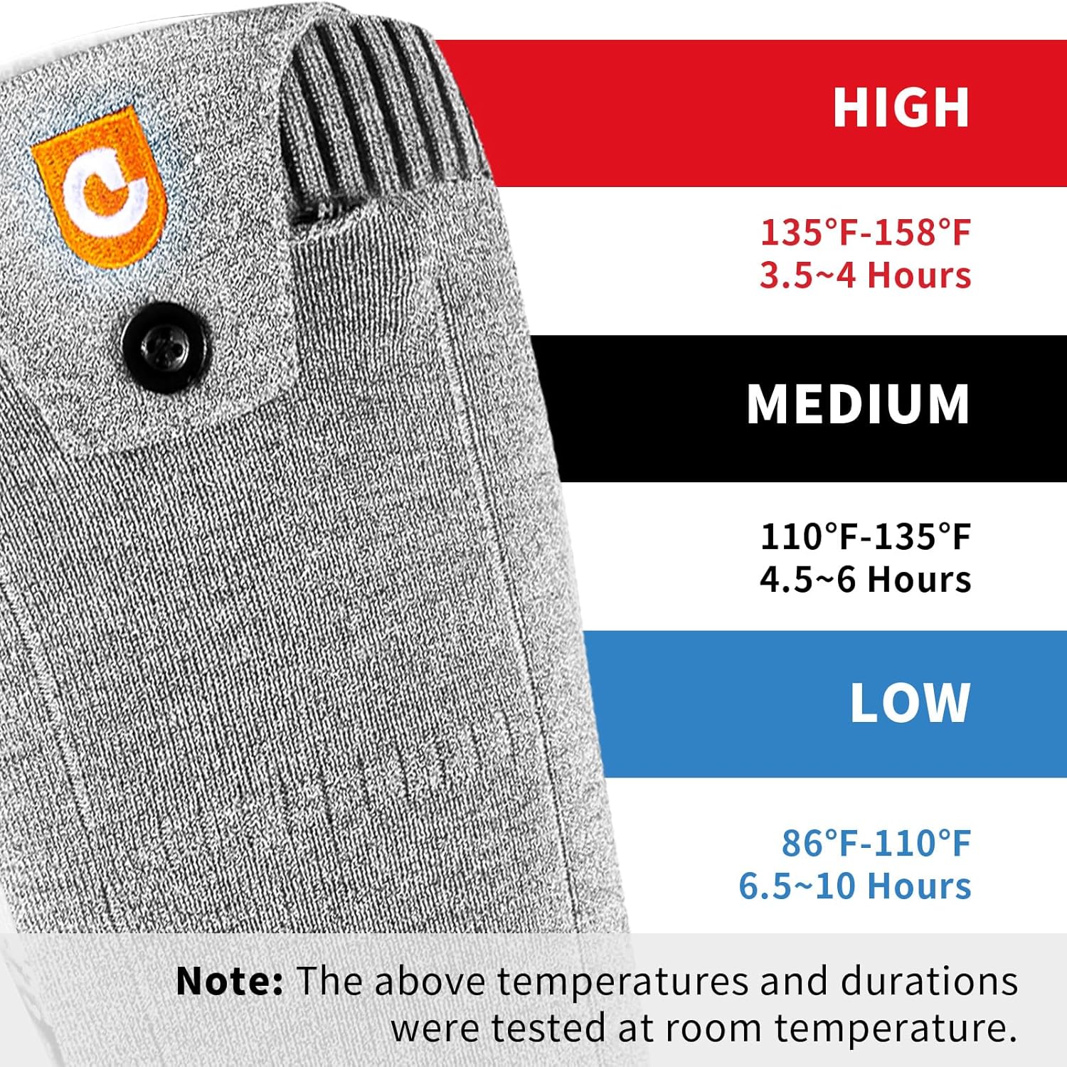 Calcetines térmicos para hombres y mujeres, 5000 mAh con control de aplicación, calcetines calentados por batería, recargables y lavables,