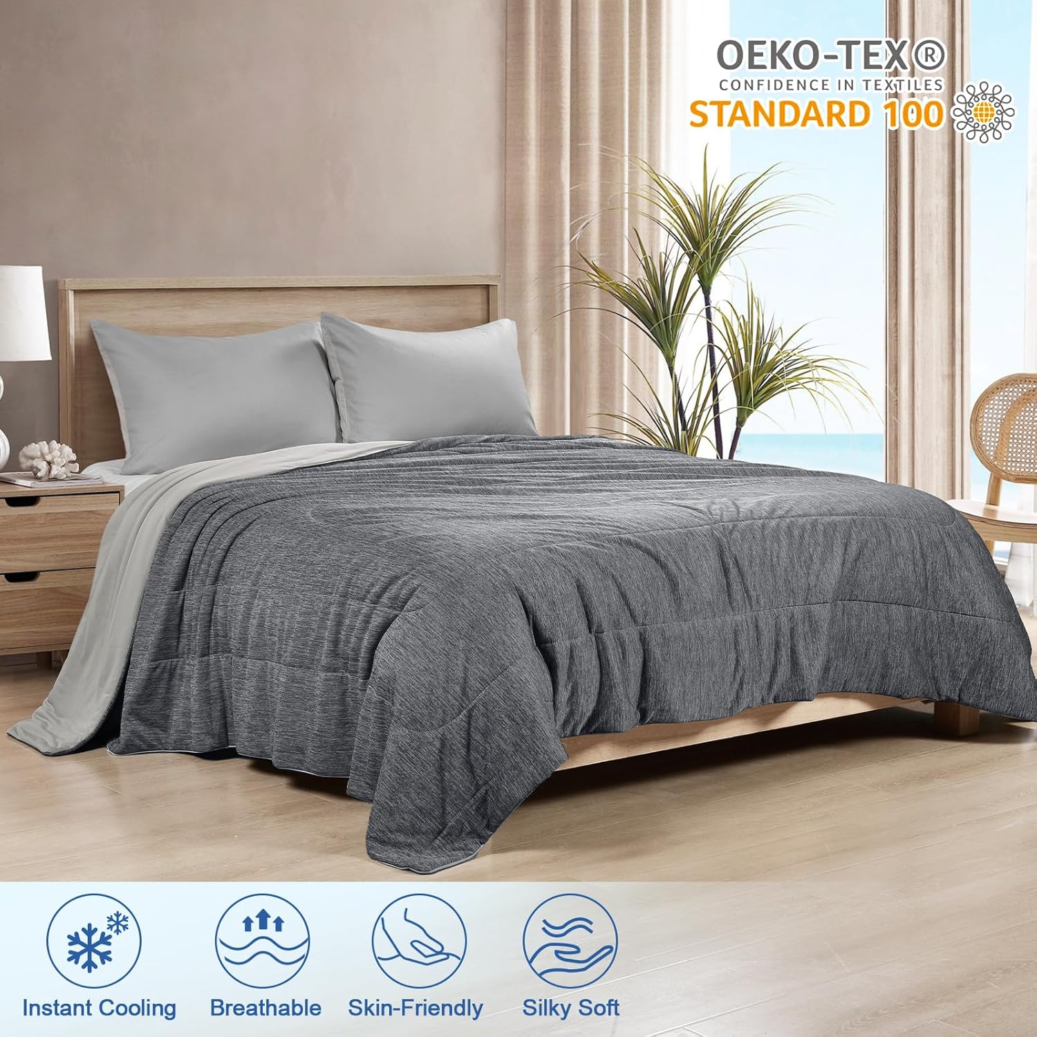 PHF Clever – Manta refrescante tamaño Queen, Arc-Chill Cold Tech – Manta de enfriamiento de tela para personas que duermen con calor y sudores