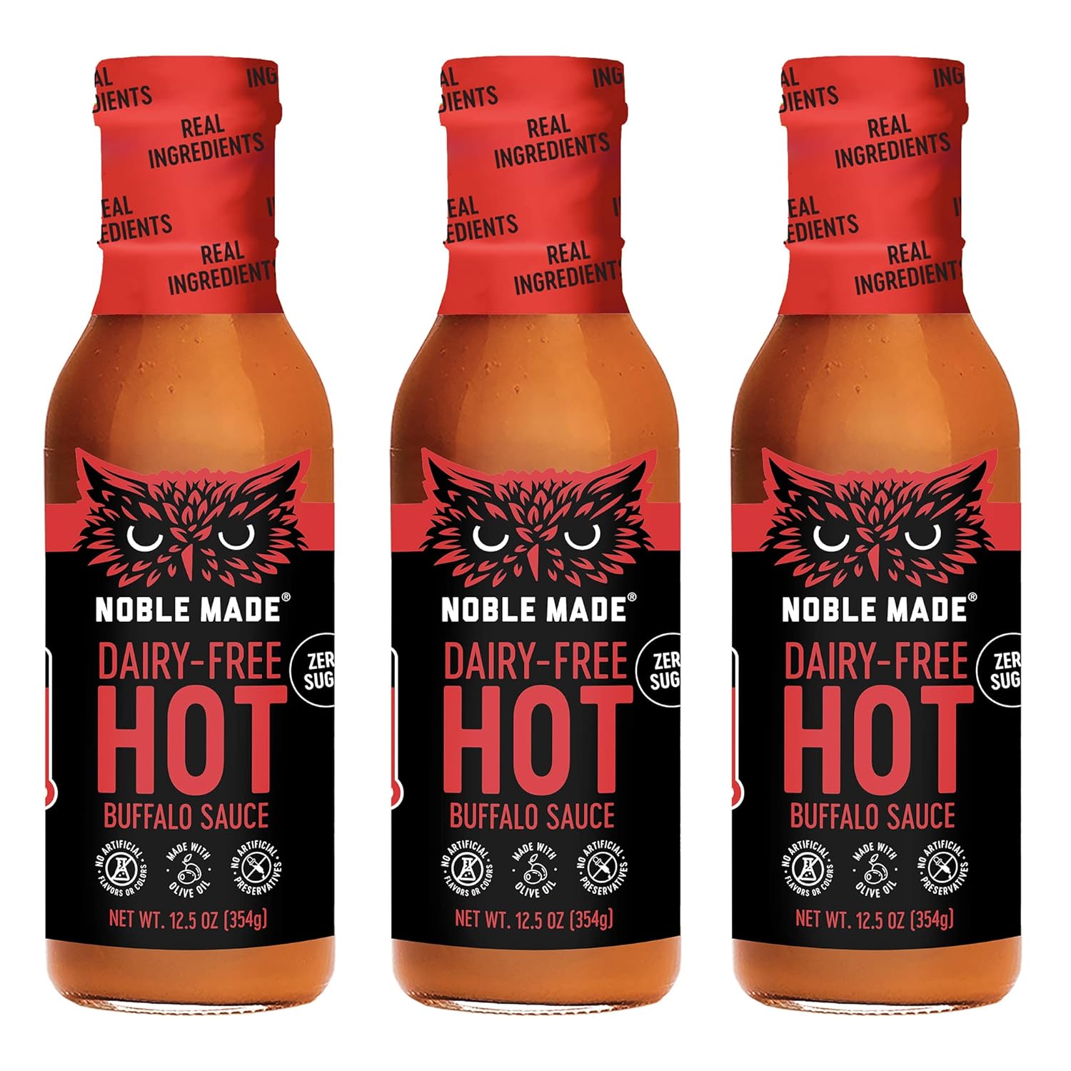 The New Primal Noble, salsa picante de búfalo para inmersión y ala, aprobada por Whole30, paleo, ceto, vegano, sin gluten y lácteos, sin azúcar ni