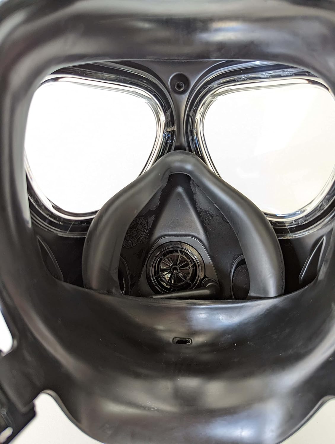 Máscara química de gas reutilizable de 1.575 in con filtro de cara completa CBRN de Corea del Sur con sistema de hidratación