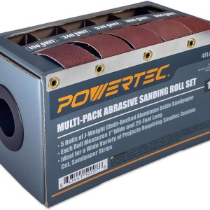 POWERTEC 4RA2100 – Rollos de lijado abrasivos en caja para automocióncarpintería, caja dispensadora de papel de lija con 5 rollos para lijar, POWERTEC 4RA2100 – Rollos de lijado abrasivos en caja para automocióncarpintería, caja dispensadora de papel de lija con 5 rollos para lijar,
