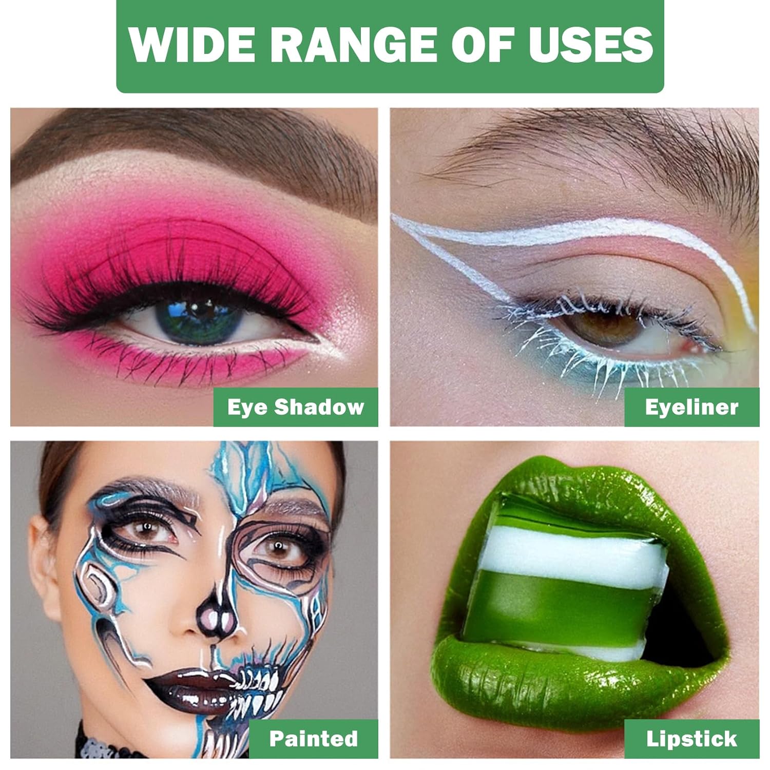 Sombra de ojos verde crema mate Sombra de ojos líquida altamente pigmentada Sombra de ojos líquida de larga duración Sombra de ojos en crema