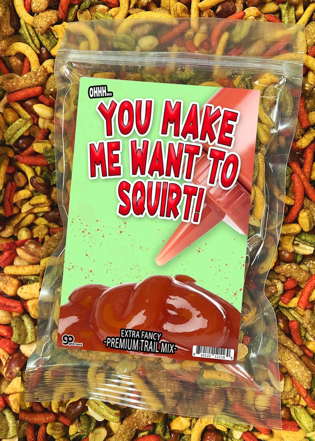 You Make Me Want to Squirt – Trail Mix – Regalo de broma con temática de ketchup – Regalos para los amantes del ketchup – Regalo para esposos que