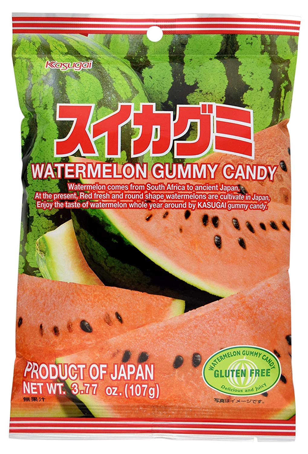Kasugai Caramelos gomosos de sandía 3.77 onzas (paquete de 9)