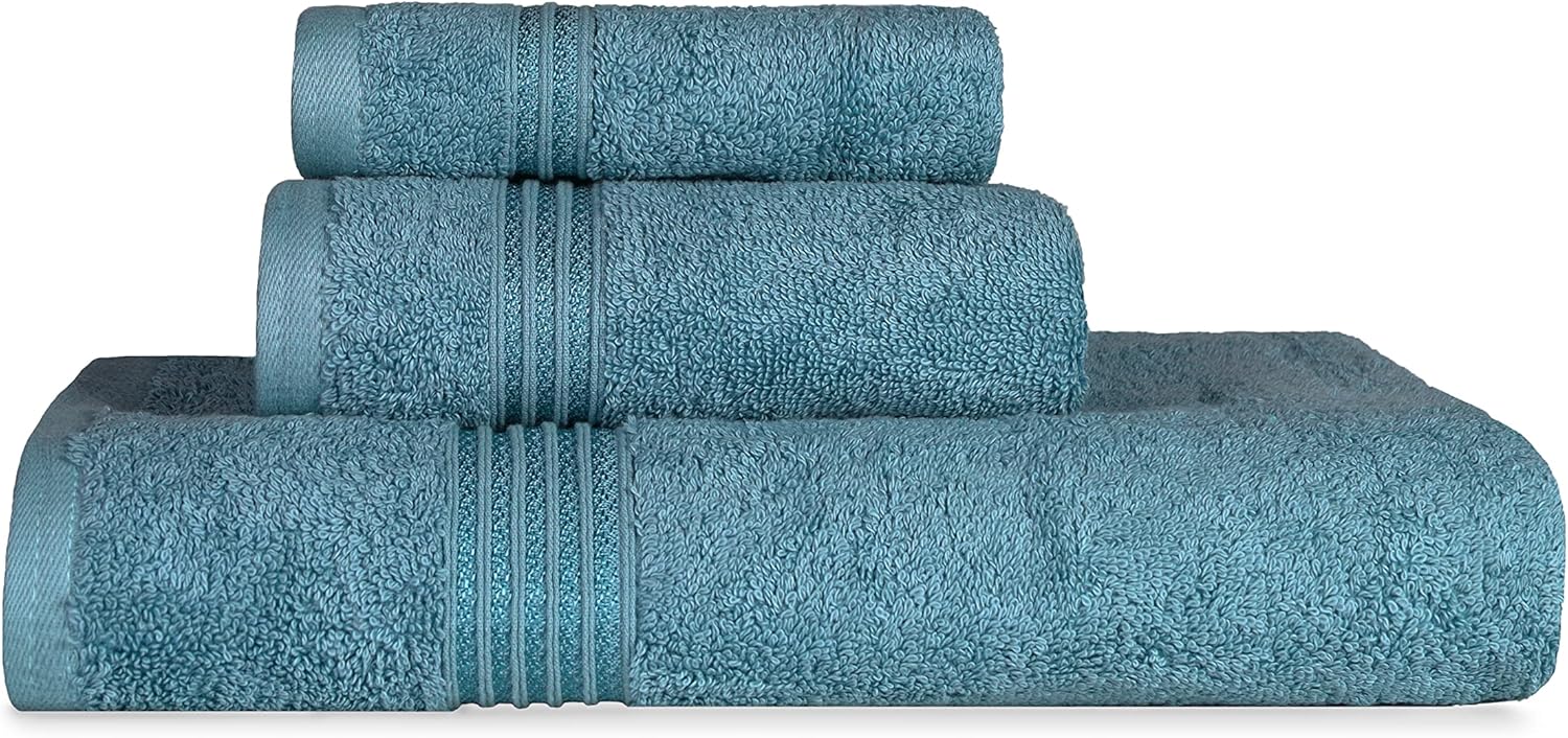Superior Juego de toallas de algodón egipcio de 3 piezas, toallas básicas para baño, decoración del hogar, baño de invitados, ducha, apartamento,