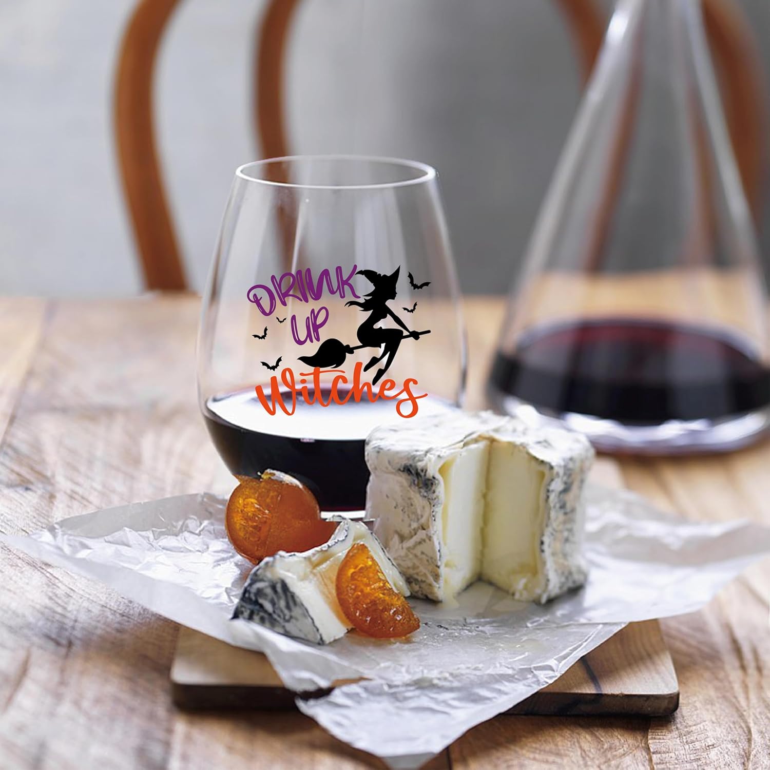 Divertida copa de vino de brujas, copa de vino divertida de Halloween, regalo divertido de Halloween para él, ella, mamá, esposa, jefe, hermana,