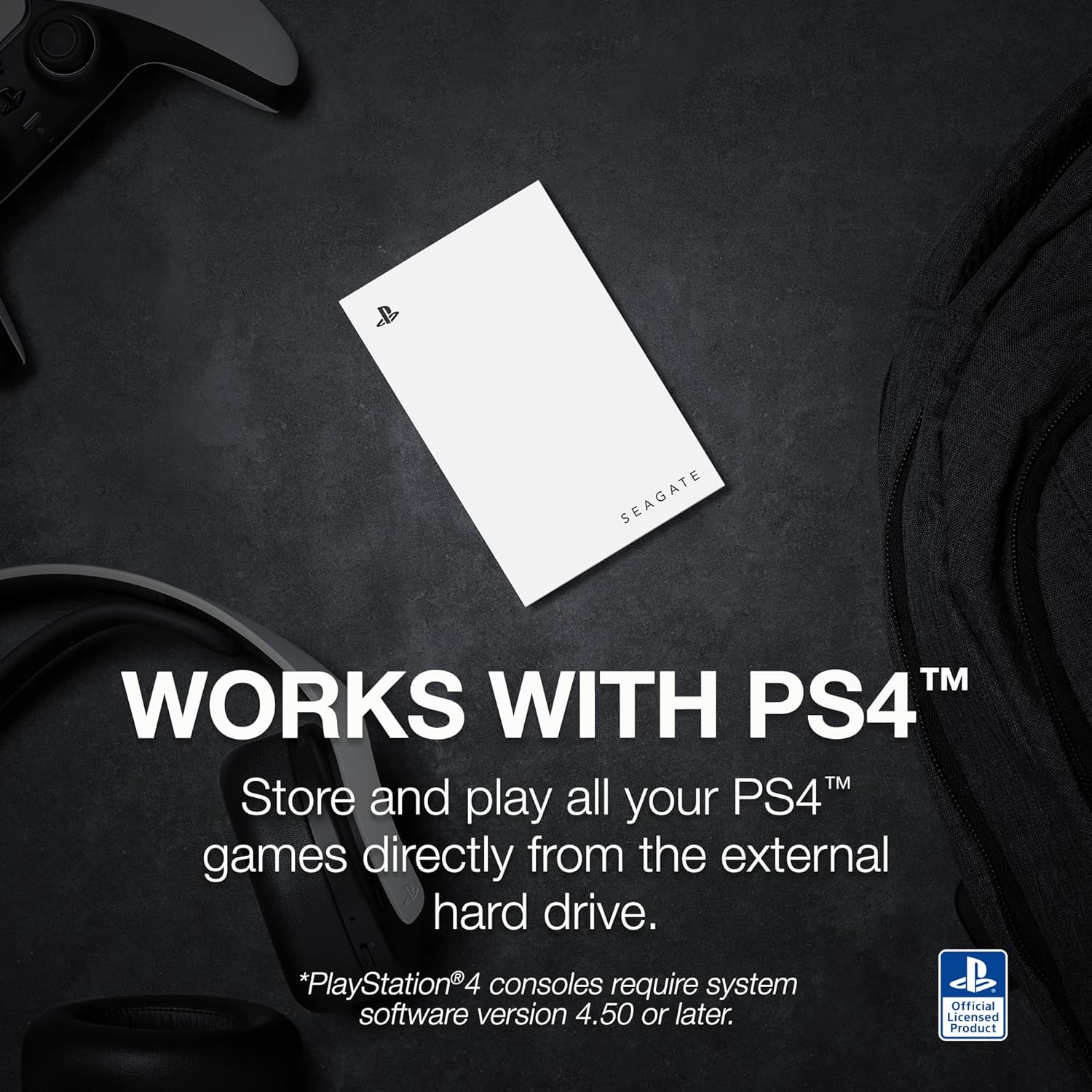 Seagate Unidad de juego para PS5 2TB HDD externo – USB 3.0, licencia oficial, LED azul (STLV2000101)