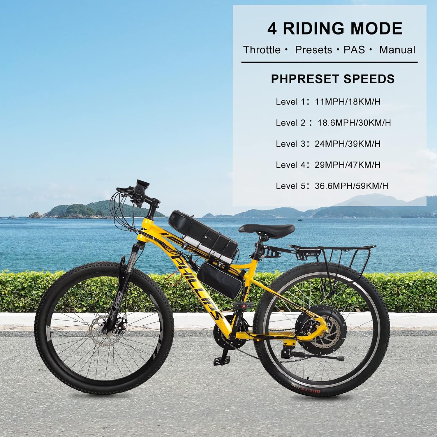 PEXMOR Kit de conversión de bicicleta eléctrica, 48 V, 1200 W, 26 pulgadas, rueda delanteratrasera, kit de conversión de bicicleta eléctrica, kit de