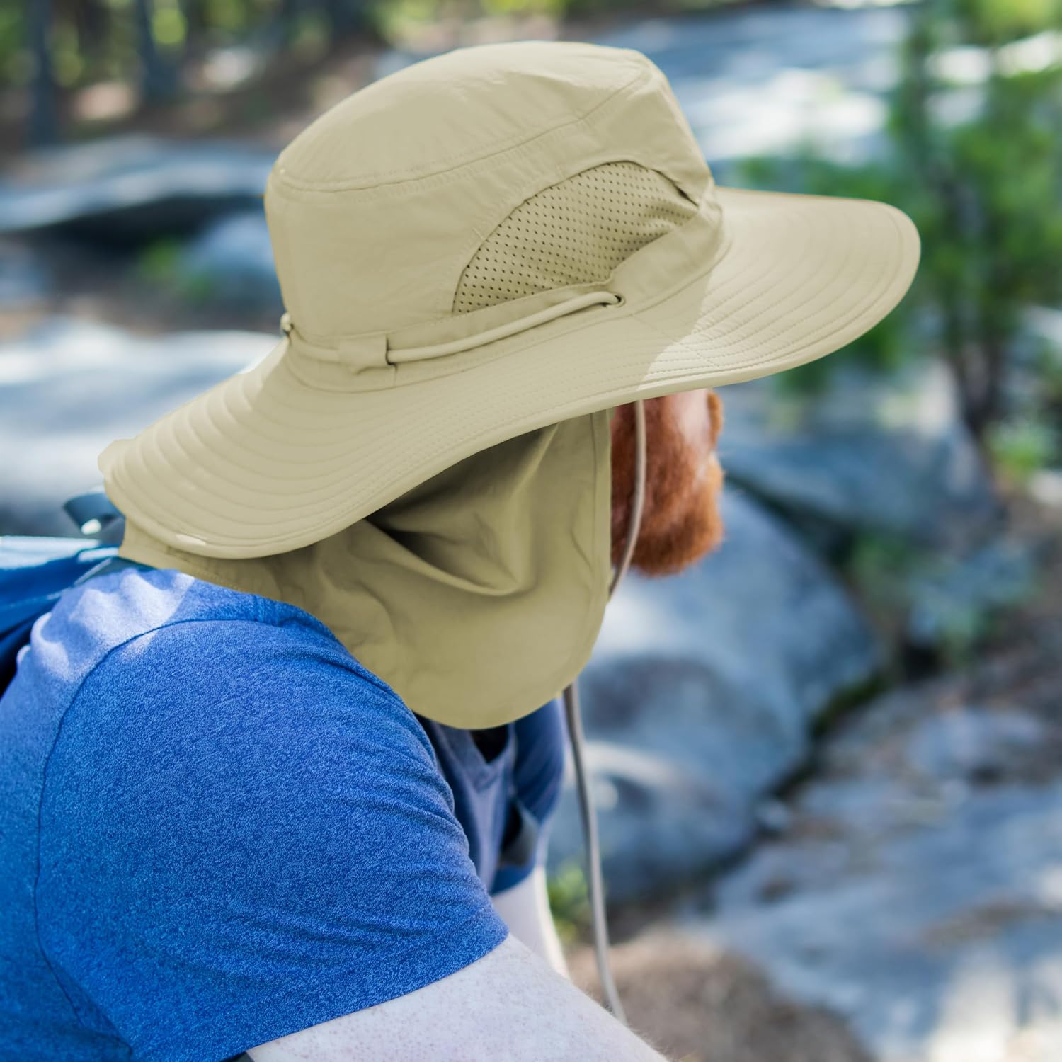 KANUT SPORTS Jemez – Sombrero Boonie de ala ancha con solapa para el cuello para pesca, senderismo, protección UPF50+