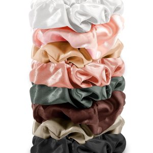 Cutebe Paquete de 8 bandas elásticas de seda para mujer, bandas elásticas de satén suave para el cabello, bandas elásticas para el cabello, bandas Cutebe Paquete de 8 bandas elásticas de seda para mujer, bandas elásticas de satén suave para el cabello, bandas elásticas para el cabello, bandas
