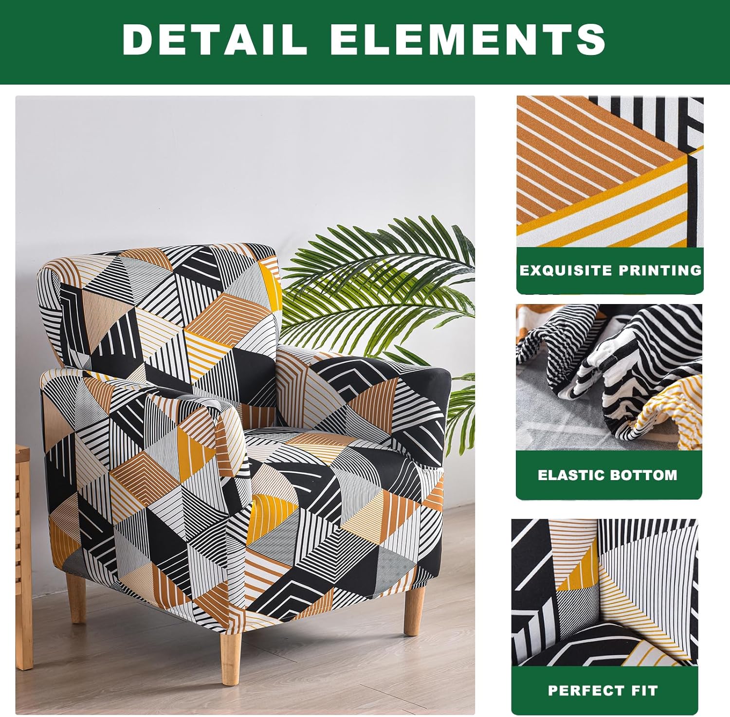 Fundas para sillón de banquete con brazos, fundas elásticas para silla de sala de estar, antideslizante, suave, protector de muebles apto para