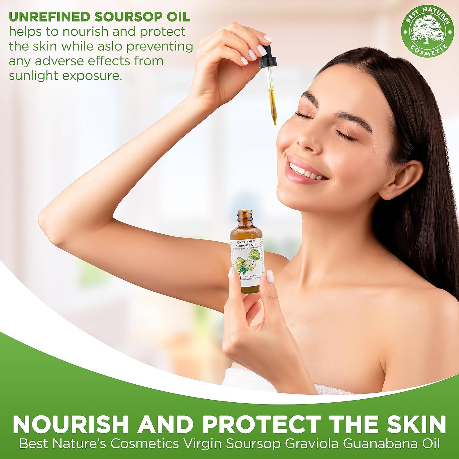 Best Nature’s Cosmetics Aceite de guanábana virgen graviola guanábana (orgánico, sin diluir, sin refinar) (4oz)