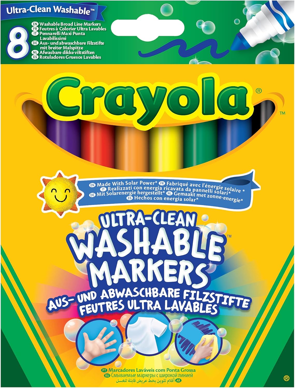 Crayola 58-8328-E-000 Marcadores lavables ultra limpios