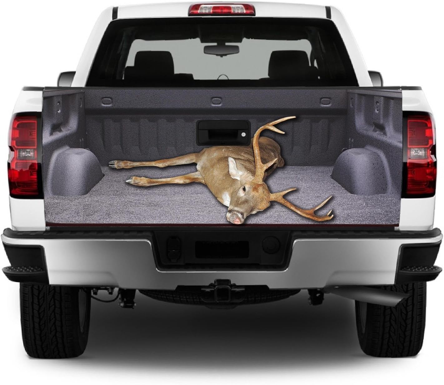 GRAPHIX EXPRESS Calcomanías para puerta trasera de camioneta (T313 ciervos) para puerta trasera, calcomanías para camionetas, calcomanías gráficas