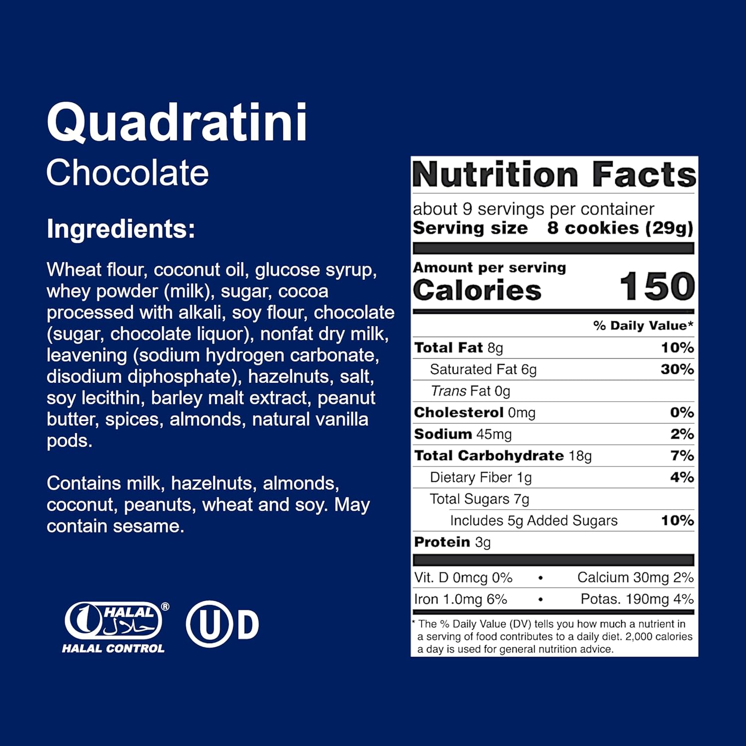 Loacker Quadratini – Galletas prémium de chocolate, 250 gramos8.82 onzas, paquete de 6