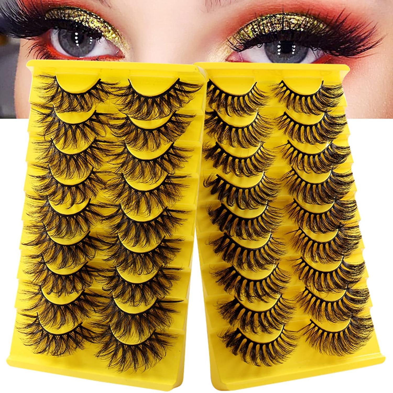 9 pares de pestañas postizas 3D naturales, suaves, gruesas, rizadas, dramáticas, largas, finas para disfrazarse, pestañas de belleza hechas a mano,