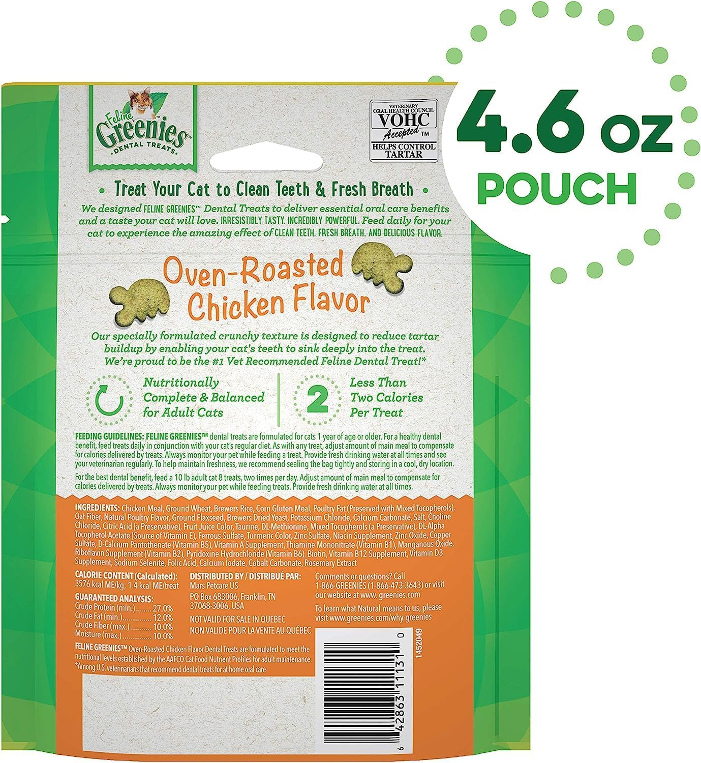 Paquete variado (3) Greenies Natural Dental Care – Golosinas para gatos (atún, salmón, pollo), tamaño mega (4.6 onzas cada uno, 13.8 onzas en total)