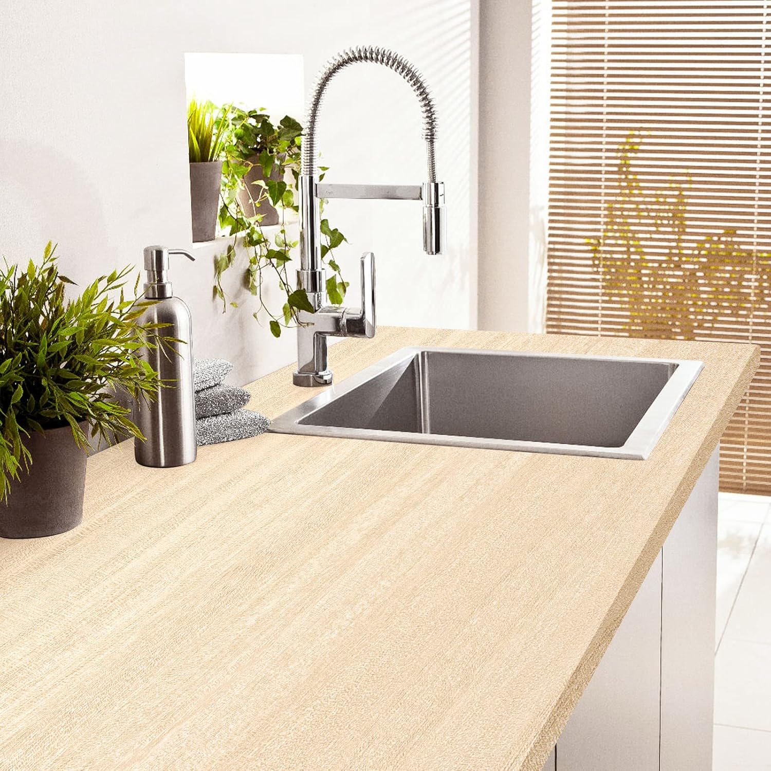 Papel adhesivo de grano de madera para despegar y pegar, papel tapiz para encimeras para gabinetes, papel tapiz de vinilo para cocina, papel de