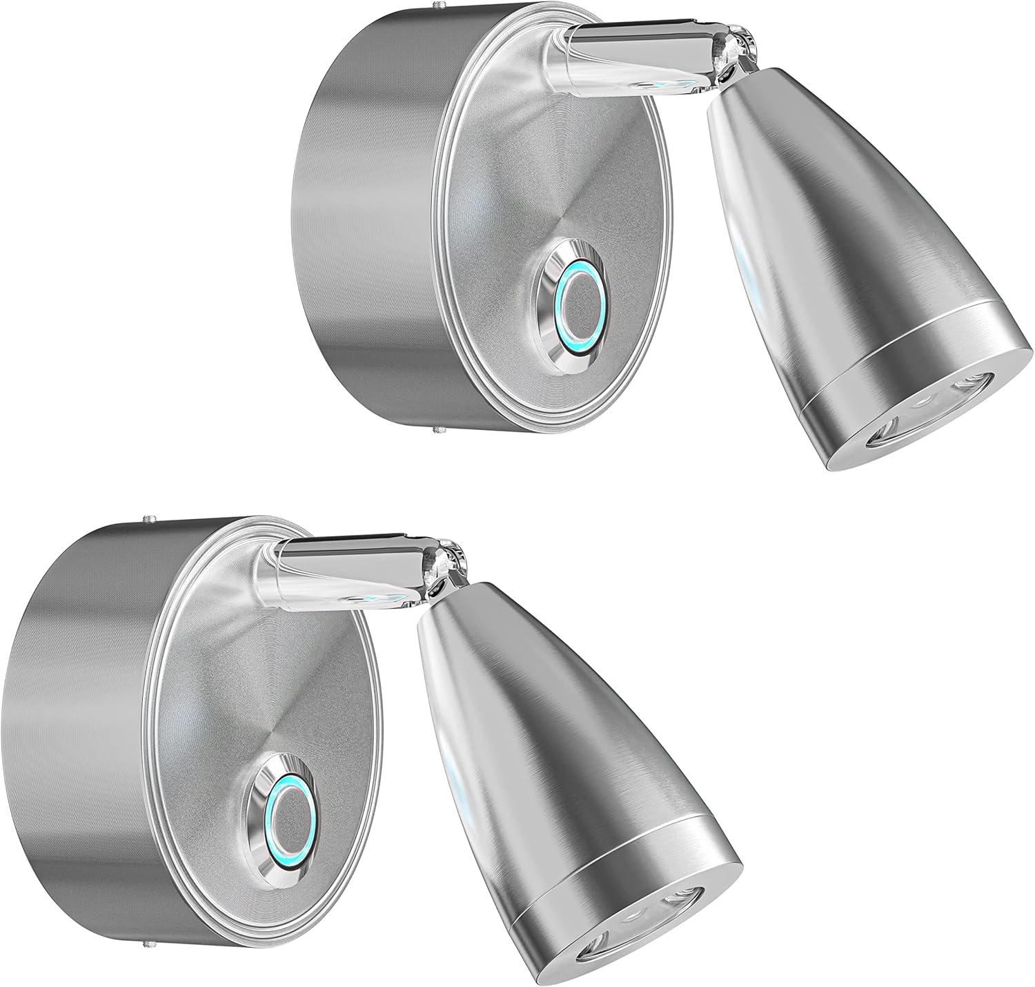 Leisure LED Luz de lectura de 4 pulgadas y 12 V RV con atenuación táctil LED ajustable para remolque, autocaravana, foco de iluminación interior,