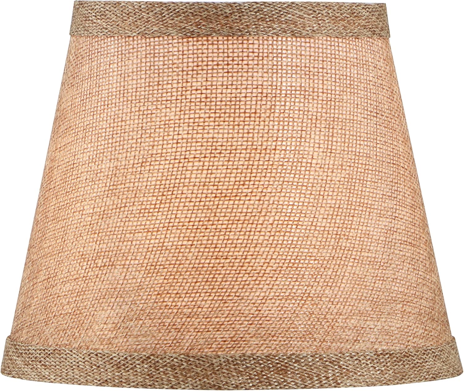 Aspen Creative 51022-5 Imperio de tapa dura, pantalla de tela texturizada de lino con clip, parte superior de 4 pulgadas x 6 pulgadas inferior x 5