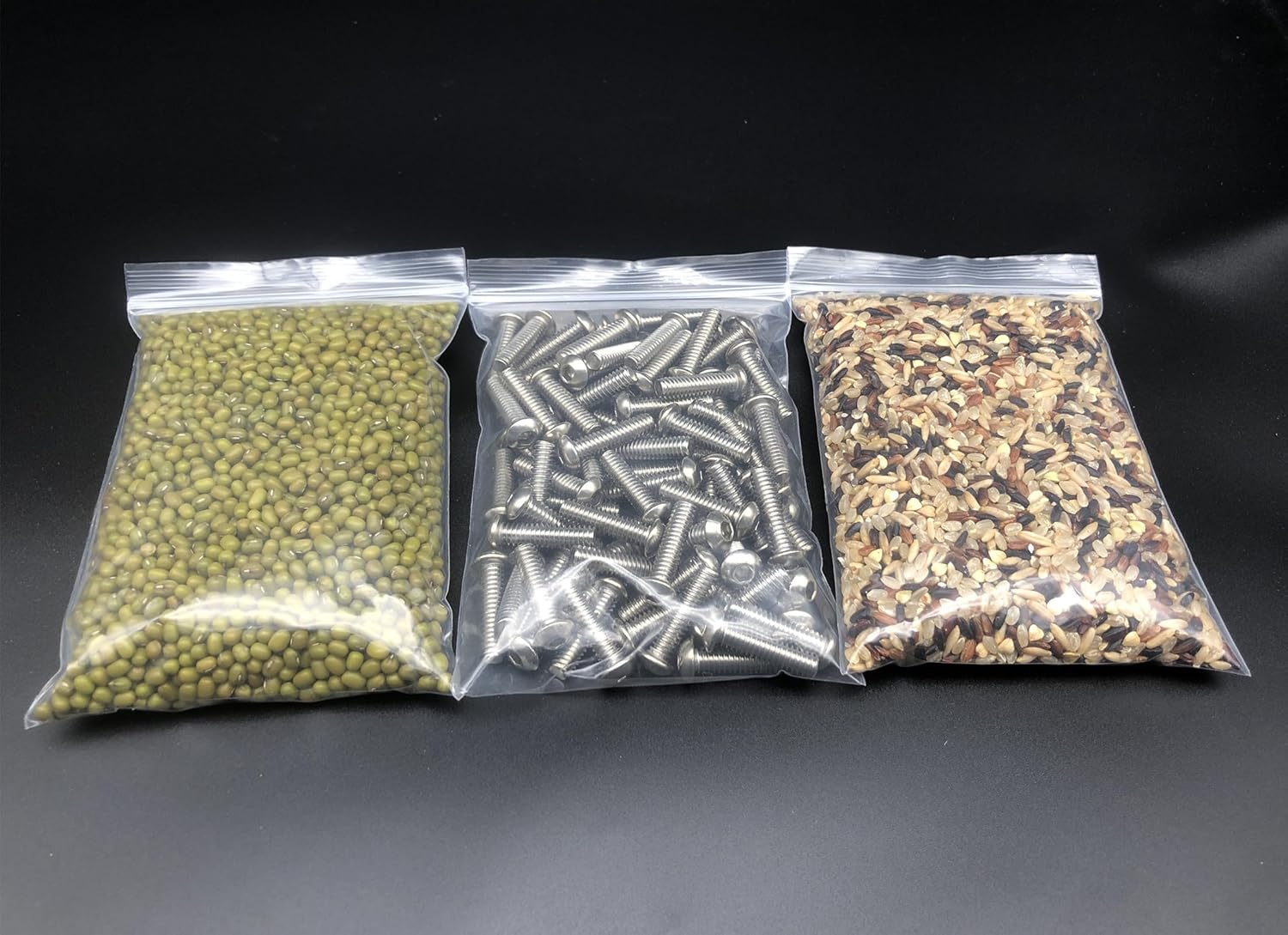Bolsas de plástico con cremallera de 3.93 x 5.2 pulgadas de grosor, cierre de cremallera resellable, bolsas de polietileno fuertes y duraderas, 100