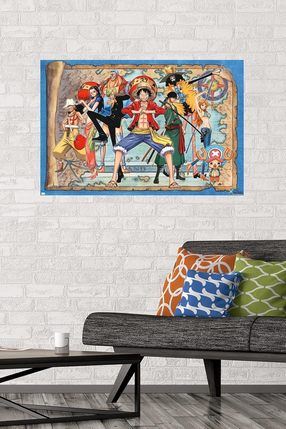 Trends International Póster de pared de mapa de grupo de una pieza