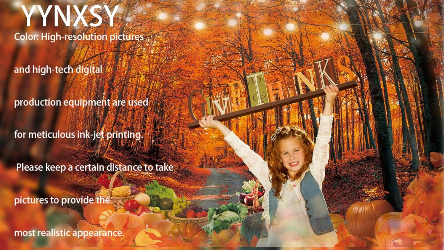 YYNXSY Fondo de fotografía de otoño de 7 x 5 pies, hojas de arce de otoño, calabaza, fondo de donación de amigos, podcast en vivo, suministros de