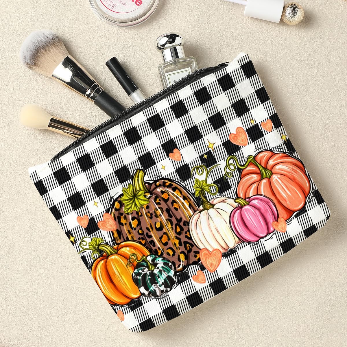 Regalos para amigos, regalos de agradecimiento, bolsa de maquillaje, regalos de cumpleaños para mujeres, bolsa de aseo de viaje, regalos de otoño