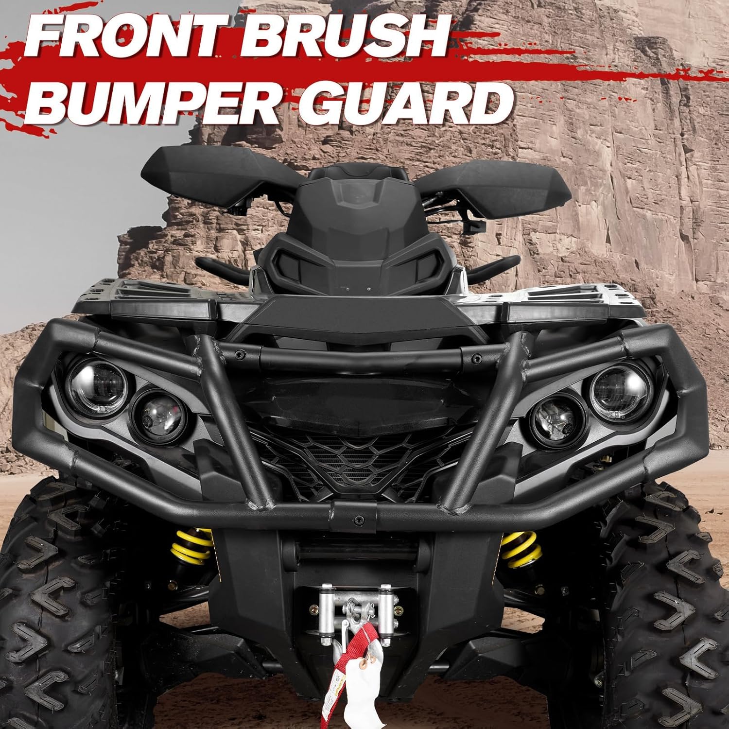 A & UTV PRO Kit de parachoques delantero y trasero para Can Am Outlander 450 500 570 650 800 850 1000 MAX 2012-2023, accesorios de protección de