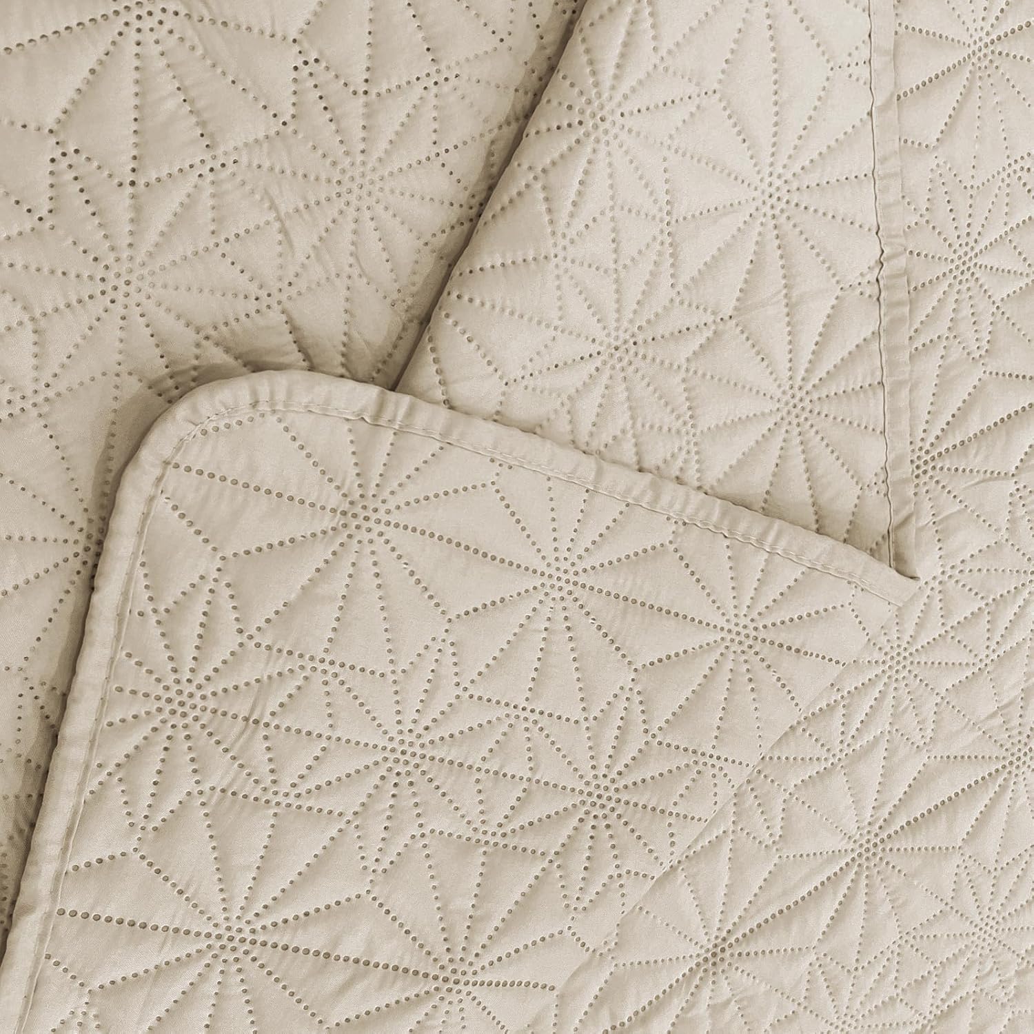Juego de edredón de lujo de 2 piezas tamaño individual, edredón elegante y reversible, juego de ropa de cama beige con funda de almohada, colcha de