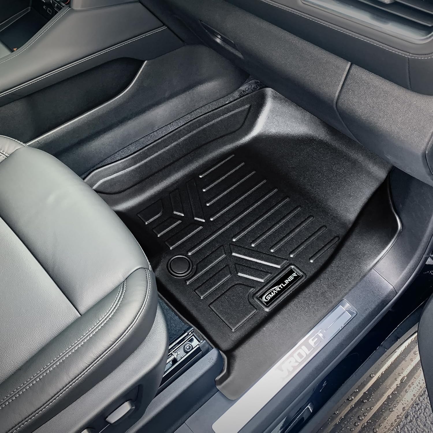 SMARTLINER Protección para todo tipo de clima, 3 filas y forro de carga negro detrás de la tercera fila compatible con Cadillac Escalade ESV