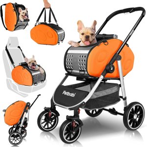 Petbobi Cochecito para perros 5 en 1 con transportador desmontable  Cochecito para mascotas, transportador, mochila, bolso y asiento de coche  Para Petbobi Cochecito para perros 5 en 1 con transportador desmontable  Cochecito para mascotas, transportador, mochila, bolso y asiento de coche  Para