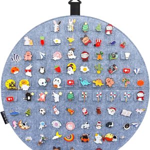 Tablero de pines para pines esmaltados, organizador de broches para colgar en la pared, vitrina de colección de pines, con capacidad para hasta 76 Tablero de pines para pines esmaltados, organizador de broches para colgar en la pared, vitrina de colección de pines, con capacidad para hasta 76