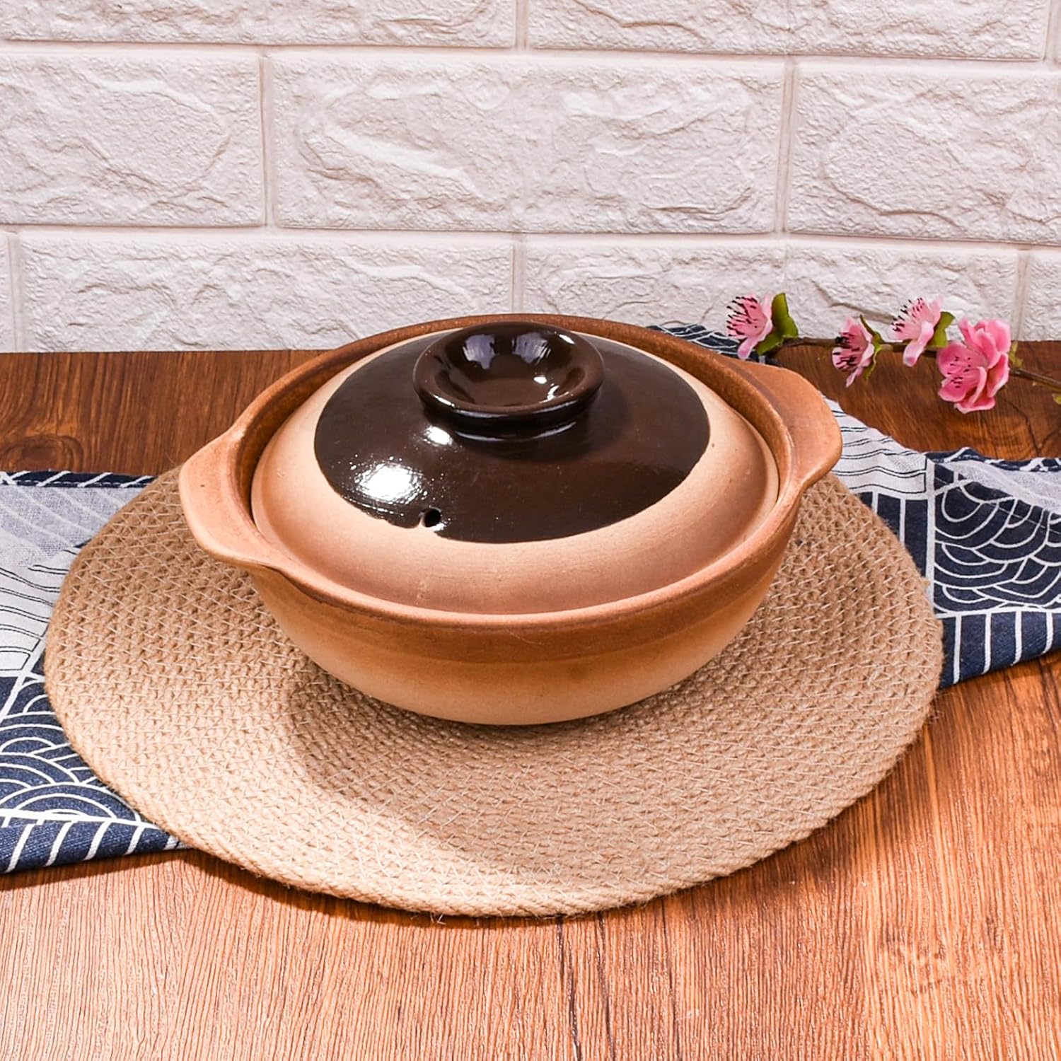 Cazuela con tapa Olla de arcilla china Olla de arcilla japonesa Olla de piedra coreana Olla de cocina de cerámica Olla de tierra Olla de estofado