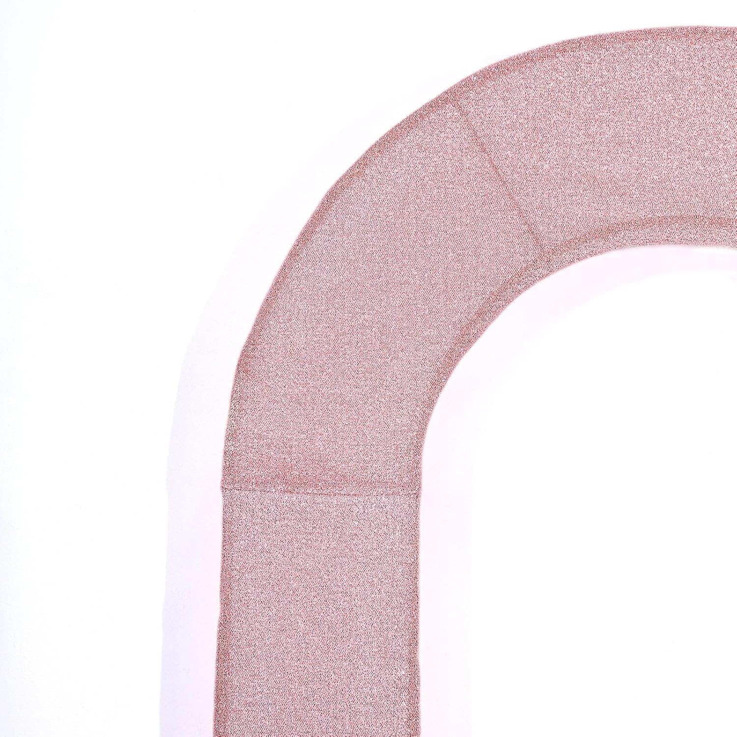 Efavormart – Cubierta de telón de fondo de arco abierto de 7 pies, color oro rosa brillante, de elastano, con doble cara en forma de U, para arco de