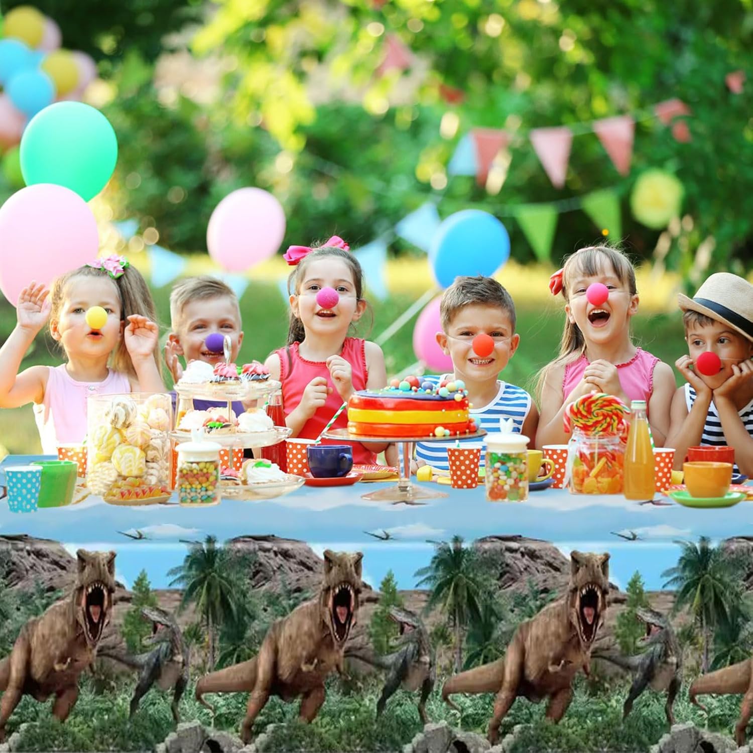 Paquete de 2 manteles de plástico para fiesta de dinosaurios, suministros de fiesta temática de dinosaurios, mantel de dinosaurio para niños,